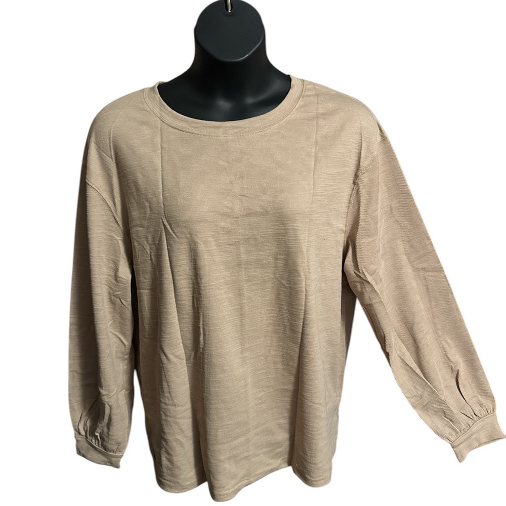 Cute SHEWIN Crewneck shirt Khaki